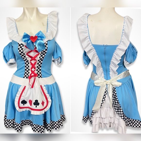 Hot Topic Dresses & Skirts - Hot Topic Miss Wonderland ‘Alice in Wonderland’ costume mini dress S